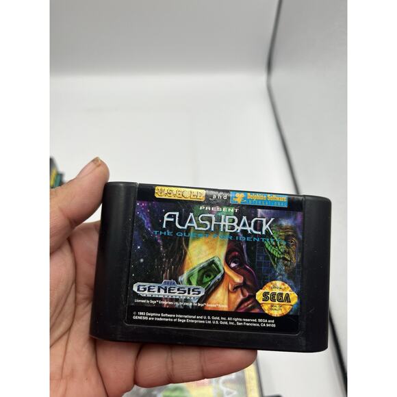 Flashback: The Quest for Identity (Sega Genesis, 1993) With Box Tested & Works - Picture 3 of 10